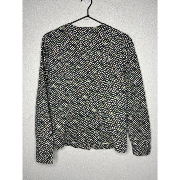 CAbi Women's Sz S Abstract Patterned Denim Lightweight Jacket - Picture 3 of 5